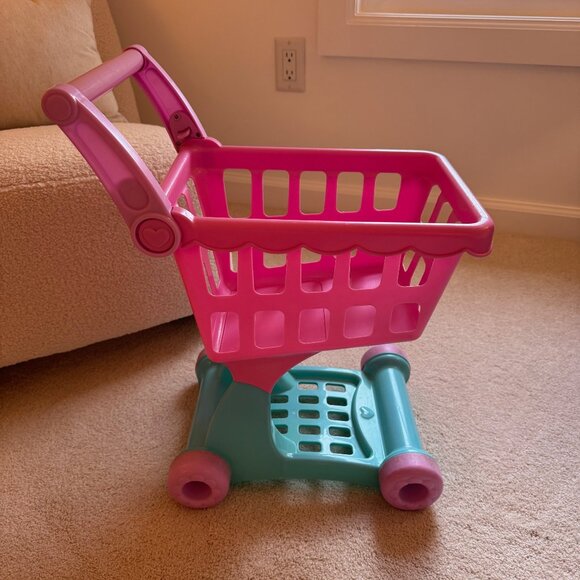 Toy Pink & Blue Grocery Cart - Picture 3 of 9